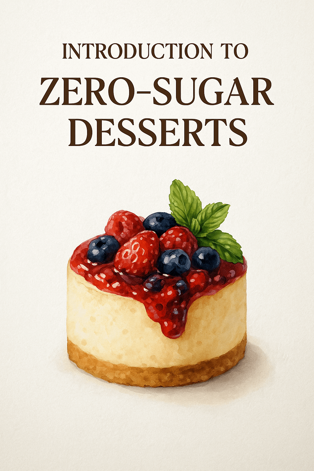 TheBoldFit Guilt-Free Zero Sugar Desserts cheesecake topped with mixed berries and mint leaves
