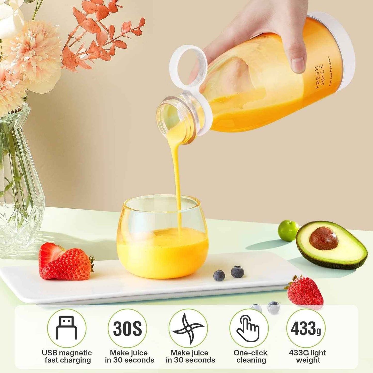 🌟 Ultimate Fitness Sale! 🏋️‍♂️ Buy Theboldfit Portable Mini Juice Blender  🏋️‍♂️🥤