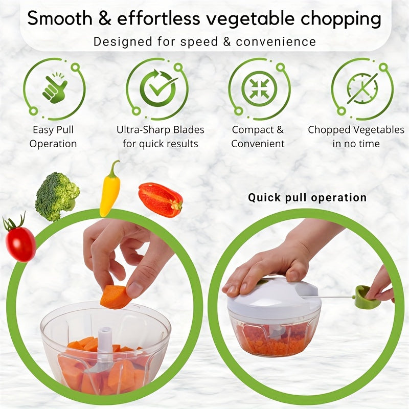 TheBoldFit®  2-in-1 Manual Chopper with Whisker (Buy one Get one FREE - Compact)