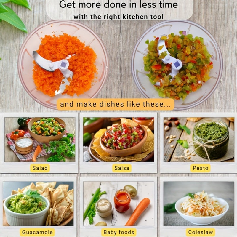 TheBoldFit®  2-in-1 Manual Chopper with Whisker (Buy one Get one FREE - Compact)