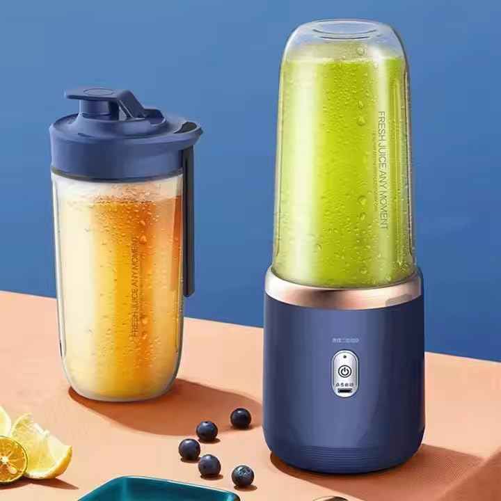 TheBoldFit portable blender Buy one Get one FREE navy blue compact blender with fresh juice and a travel cup