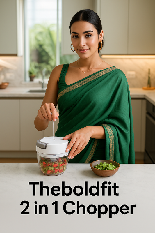 TheBoldFit®  2-in-1 Manual Chopper with Whisker (Buy one Get one FREE - Compact)